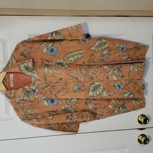 Tommy Bahama XXL Hawaiian style button down shirt coral